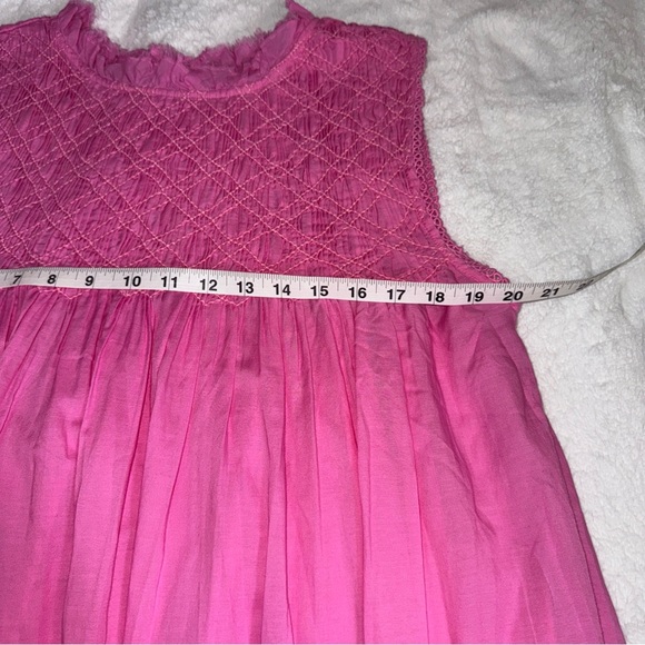 Free People Vibrant Pink Textured Dress Size Large Fully Lined Sleeveless - Picture 15 of 16